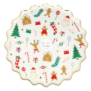 Pappteller "Jolly Christmas" im 8er-Set - 26,7 cm (Bunt)