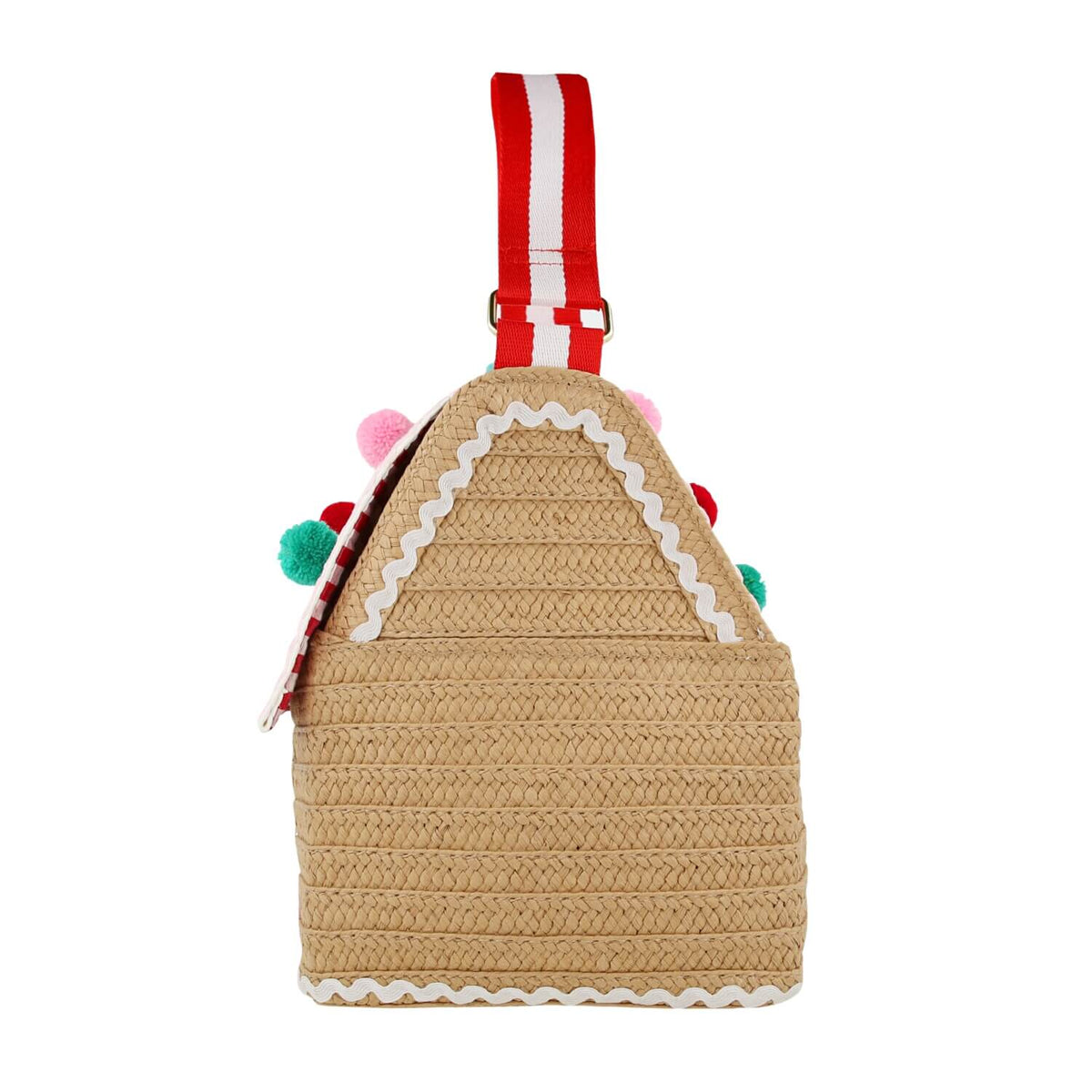 Tasche "Lebkuchenhaus" - 17,8x17,8x21,6 cm (Bunt)