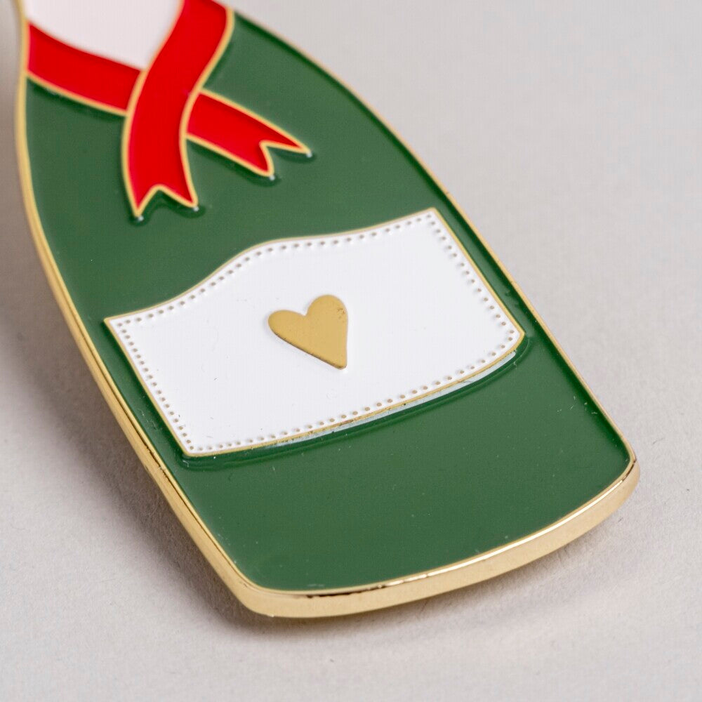 Baumschmuck "Champagner" - 3,2x9,5 cm (Grün)