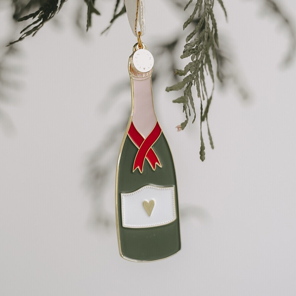 Baumschmuck "Champagner" - 3,2x9,5 cm (Grün)