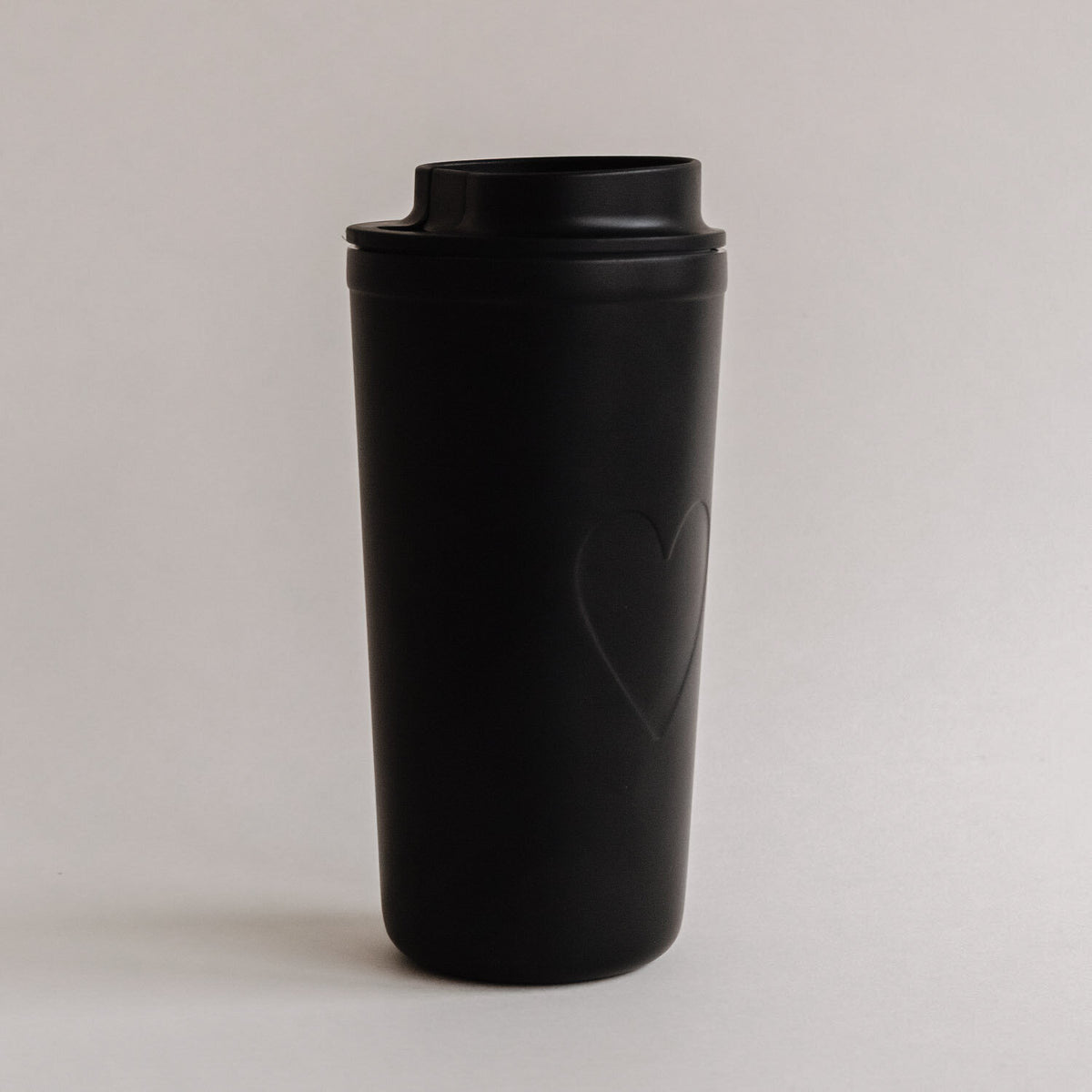 To Go Becher "Herz" (Schwarz)