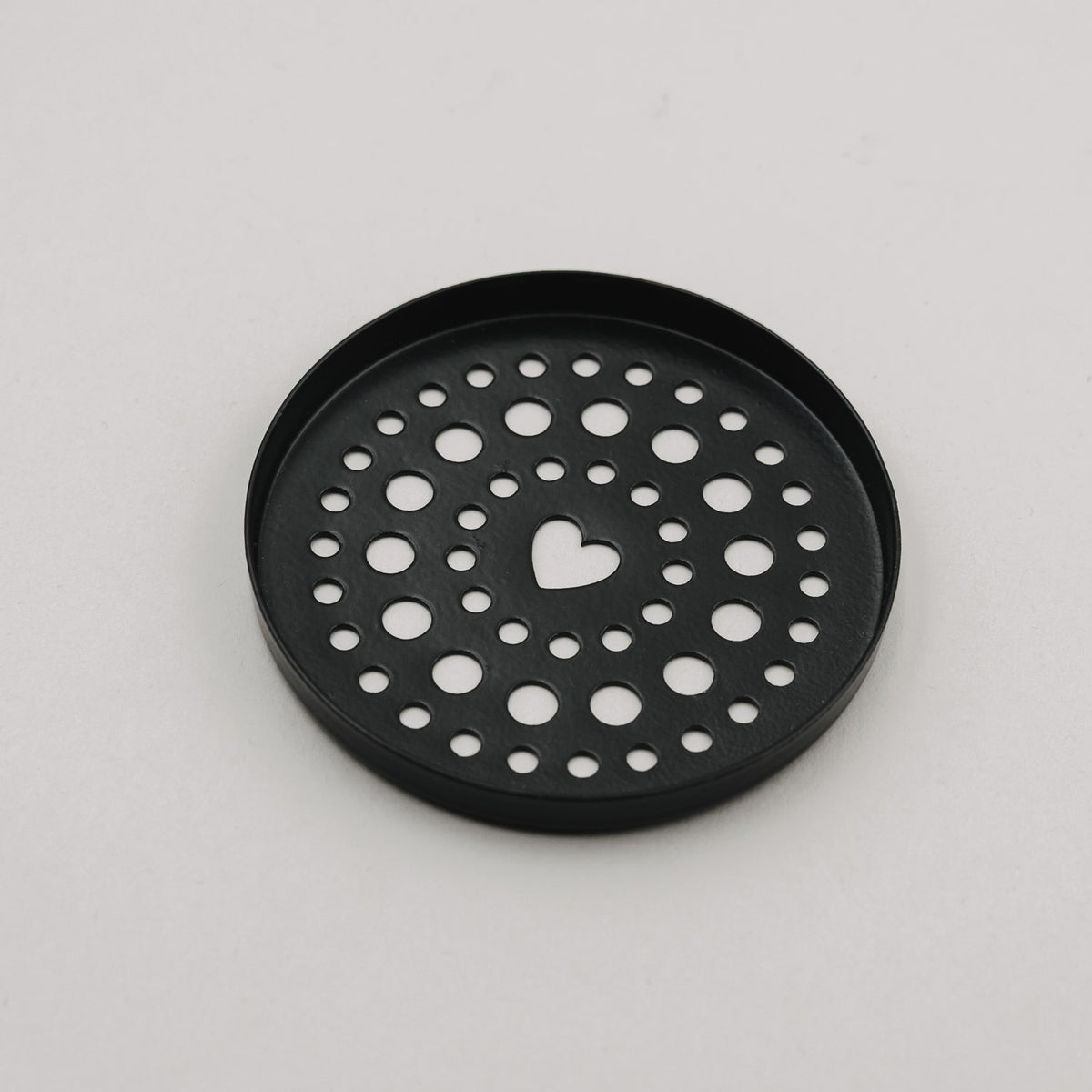 Metalldeckel "Blumenhalter Mini" - 6,5 cm (Schwarz)