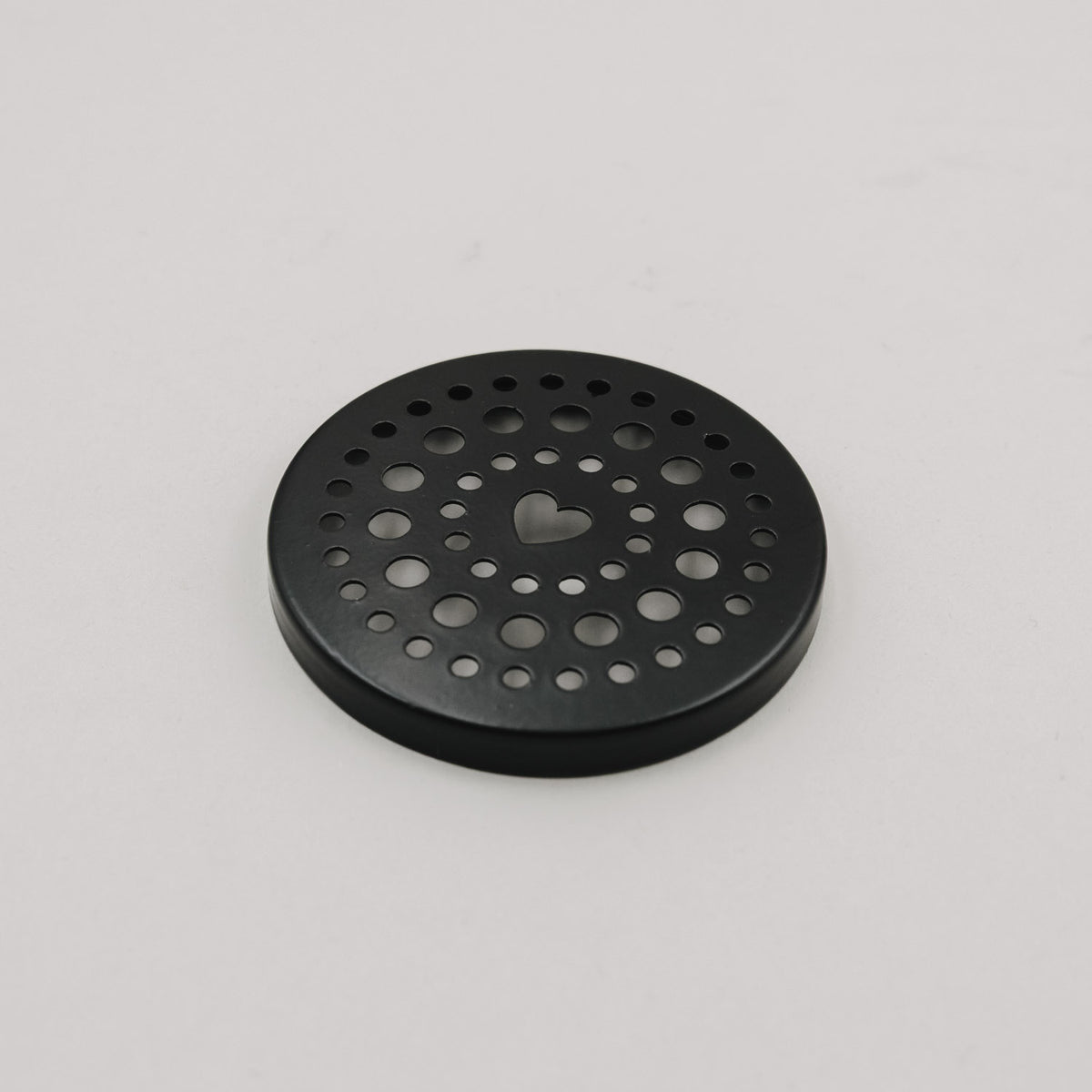 Metalldeckel "Blumenhalter Mini" - 6,5 cm (Schwarz)