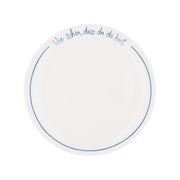 Runder Platzteller "Wie schön" - 30,2 cm (Dunkelblau)