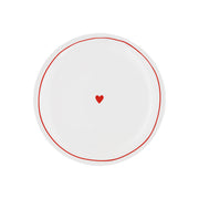 Runder Speiseteller "Herz" - 25,4 cm (Rot)