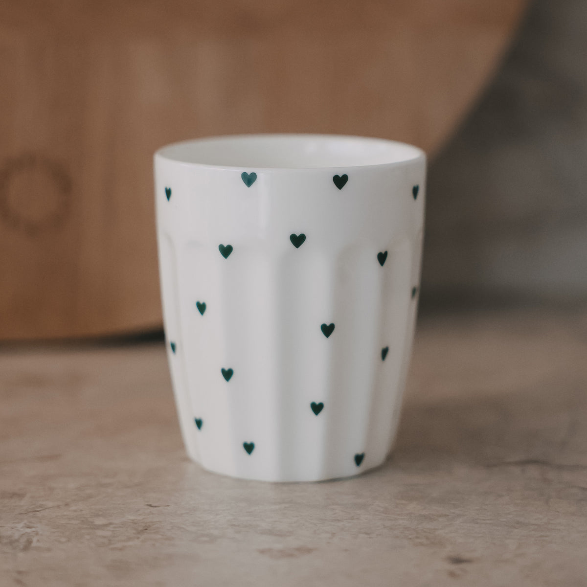 Becher "Kleine Herzen" (Grün)