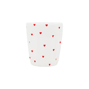 Becher "Kleine Herzen" (Rot)