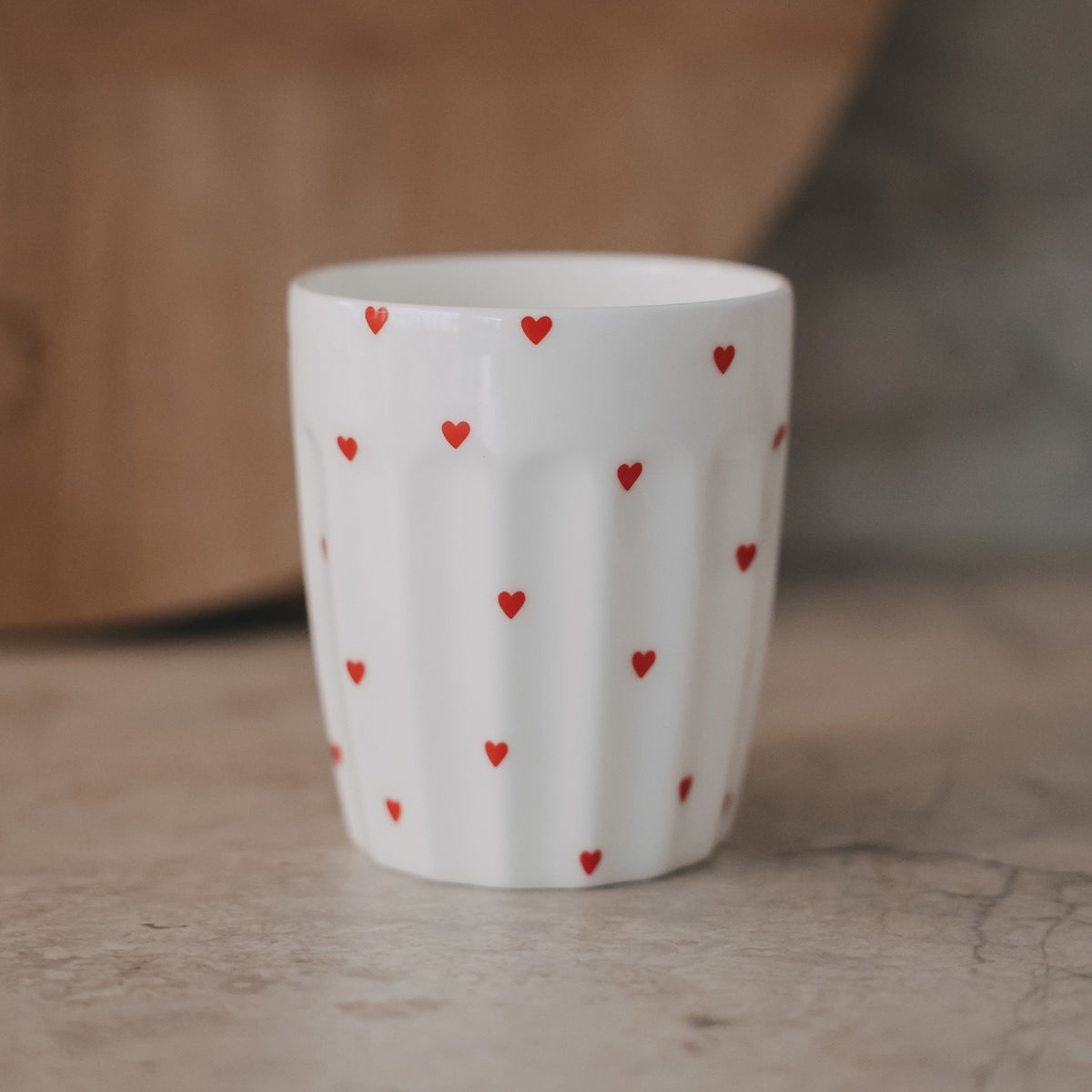 Becher "Kleine Herzen" (Rot)