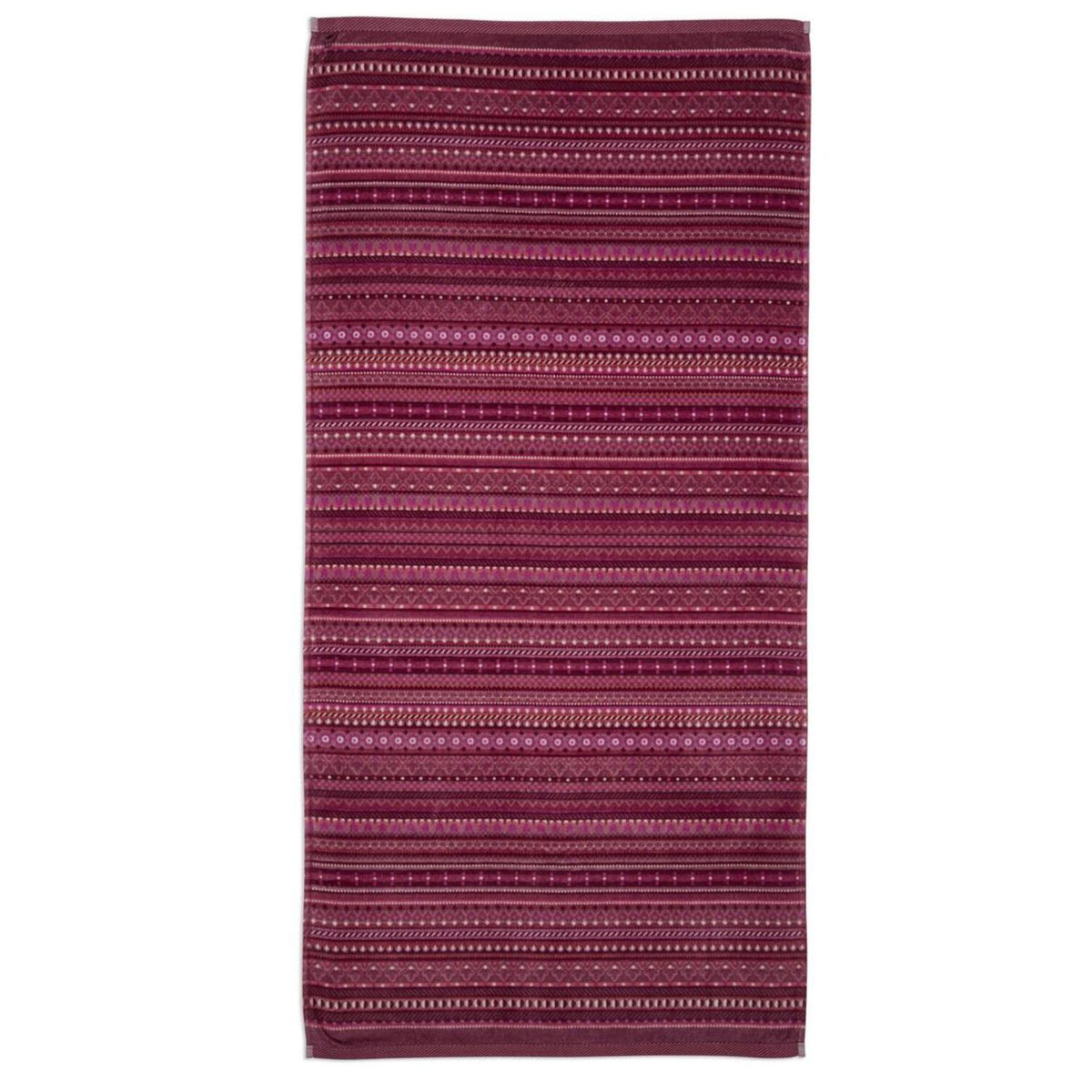 Badehandtuch "Geometric Print" - 70x140 cm (Dark Pink)