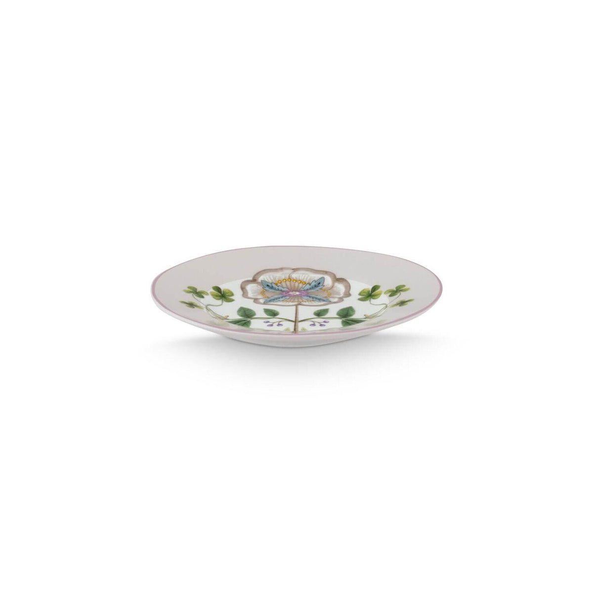 Petit Four-Teller "Lily & Lotus" - 12 cm (Off White)