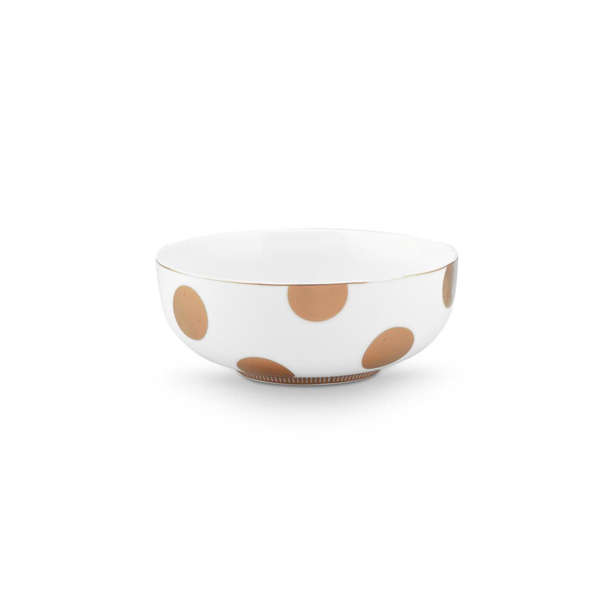 Schale "Dot Delight" - 15 cm (Weiß/Gold)