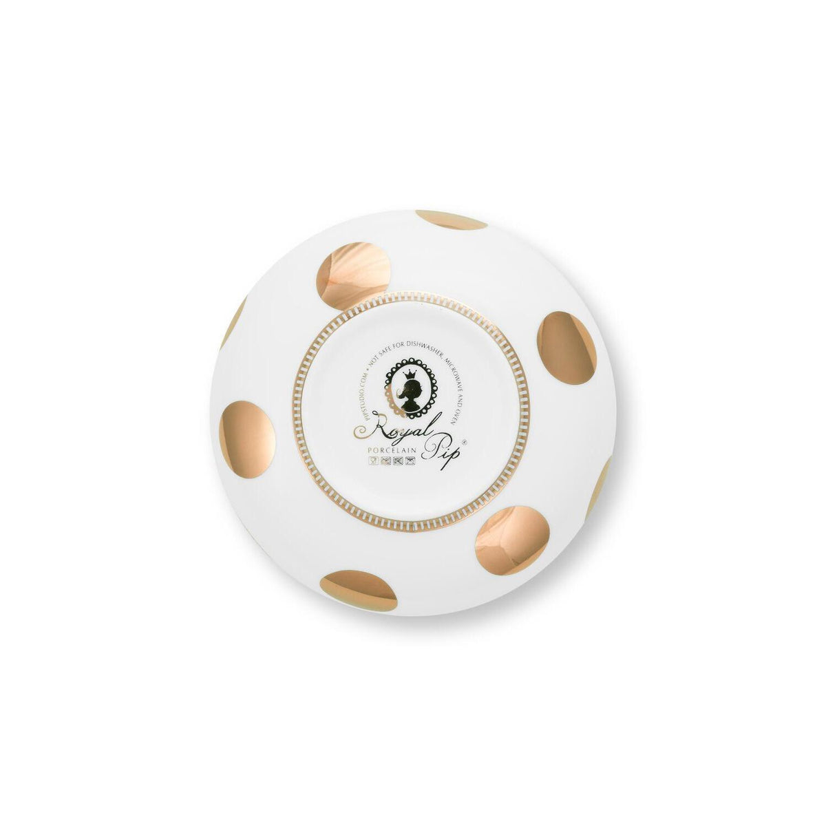 Schale "Dot Delight" - 15 cm (Weiß/Gold)