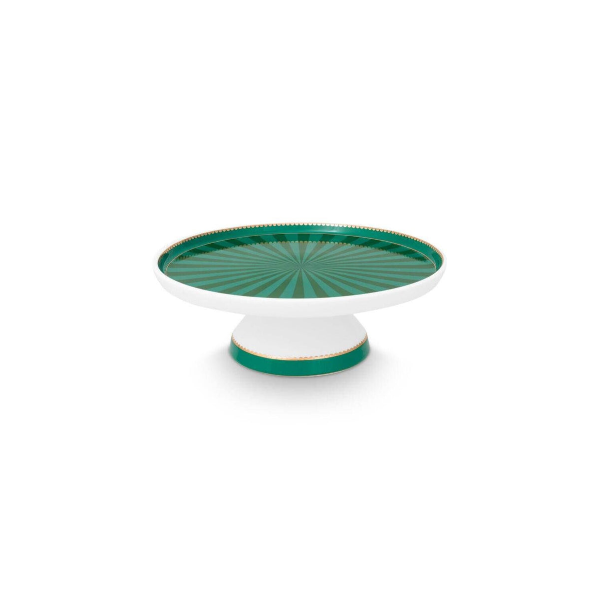 Mini-Kuchentablett "Love Birds Stripes" - 24 cm (Emerald-Green)