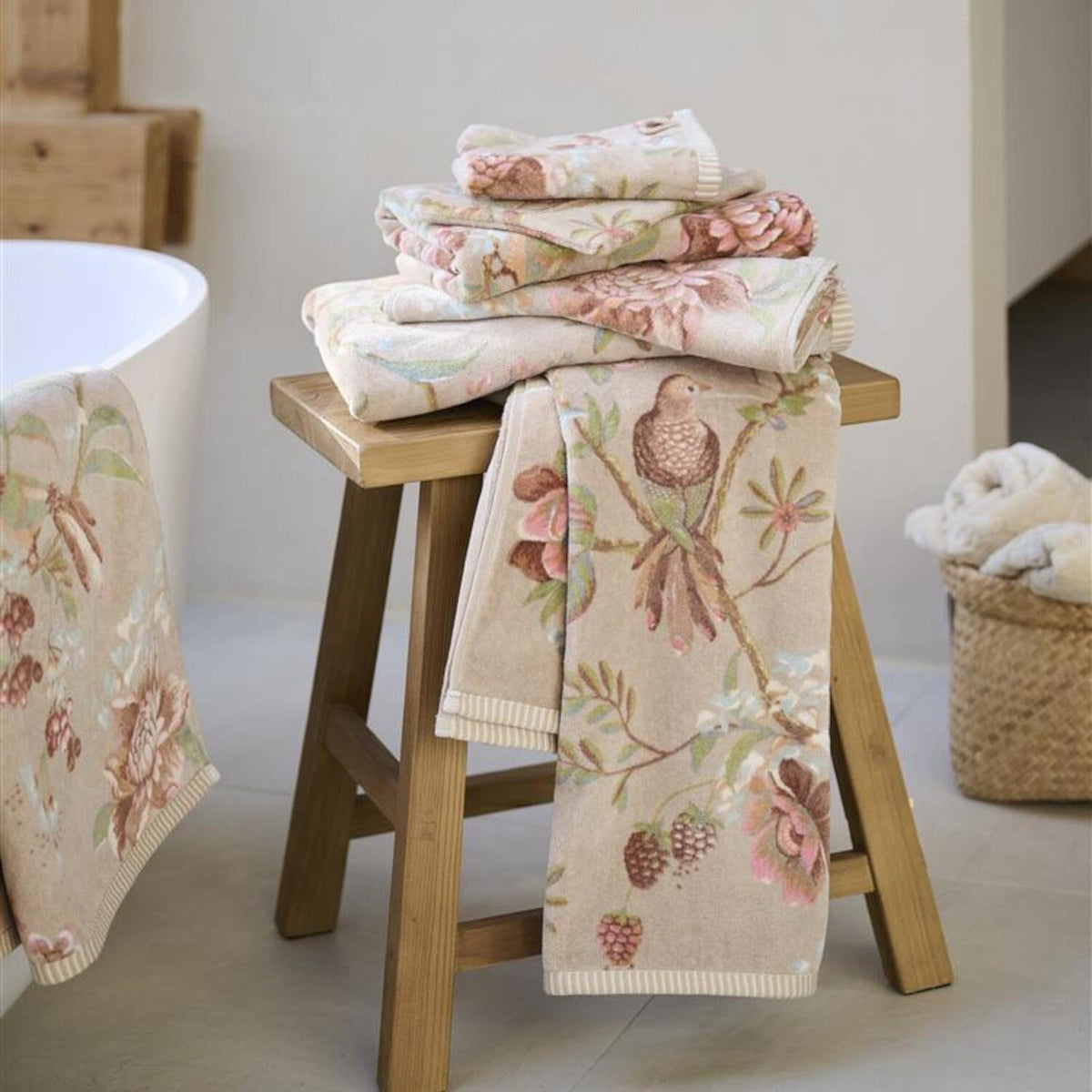 Waschlappen "Secret Garden" - 16x22 cm (Khaki)