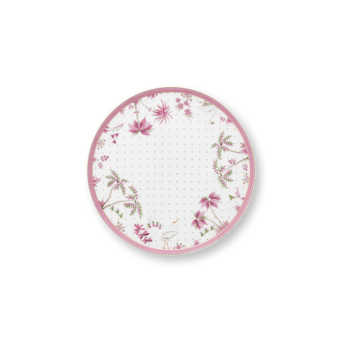 Mini-Kuchentablett "Jolie - Dots" - 21 cm (Weiß/Gold)