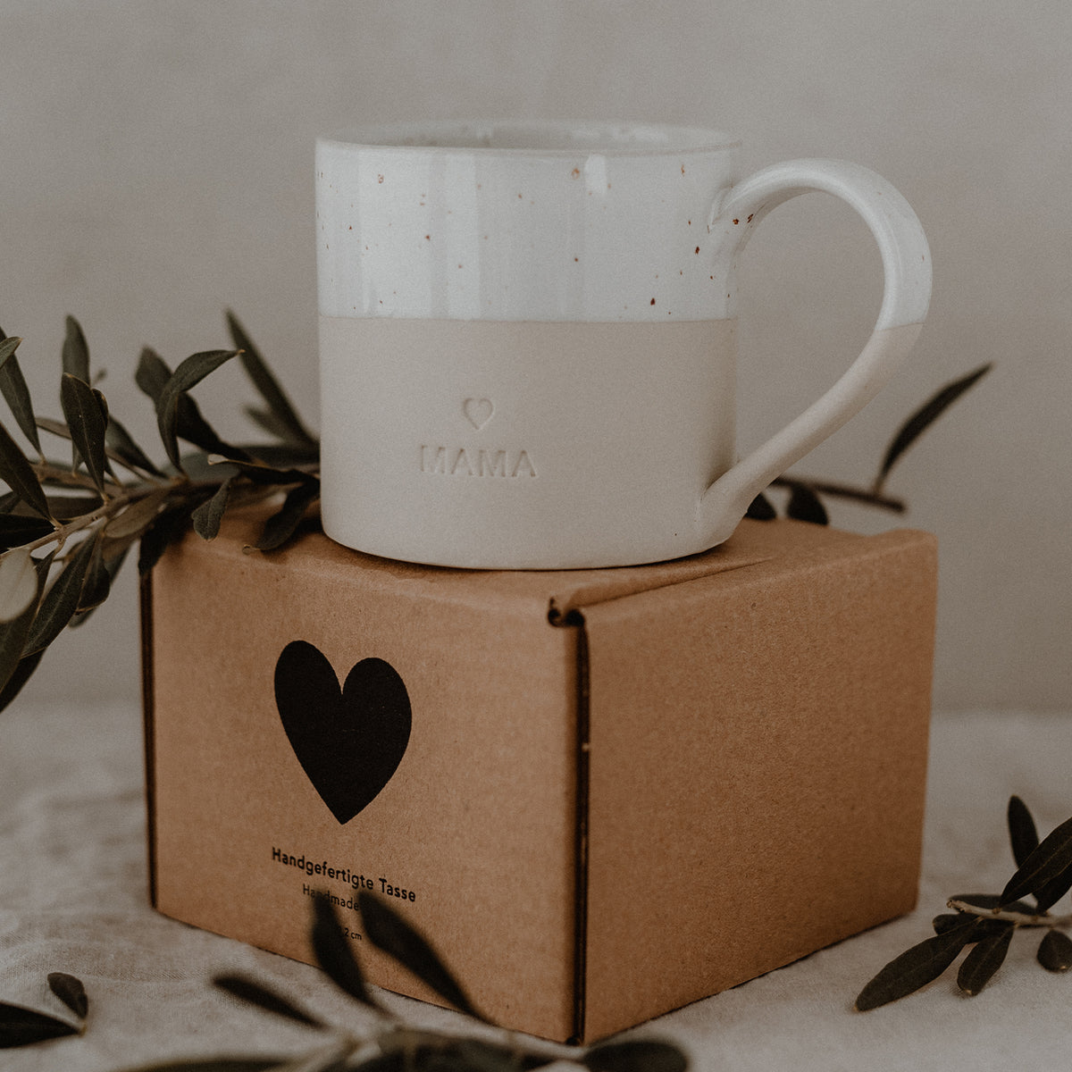 Große Tasse "Mama" - 450 ml (Natur)