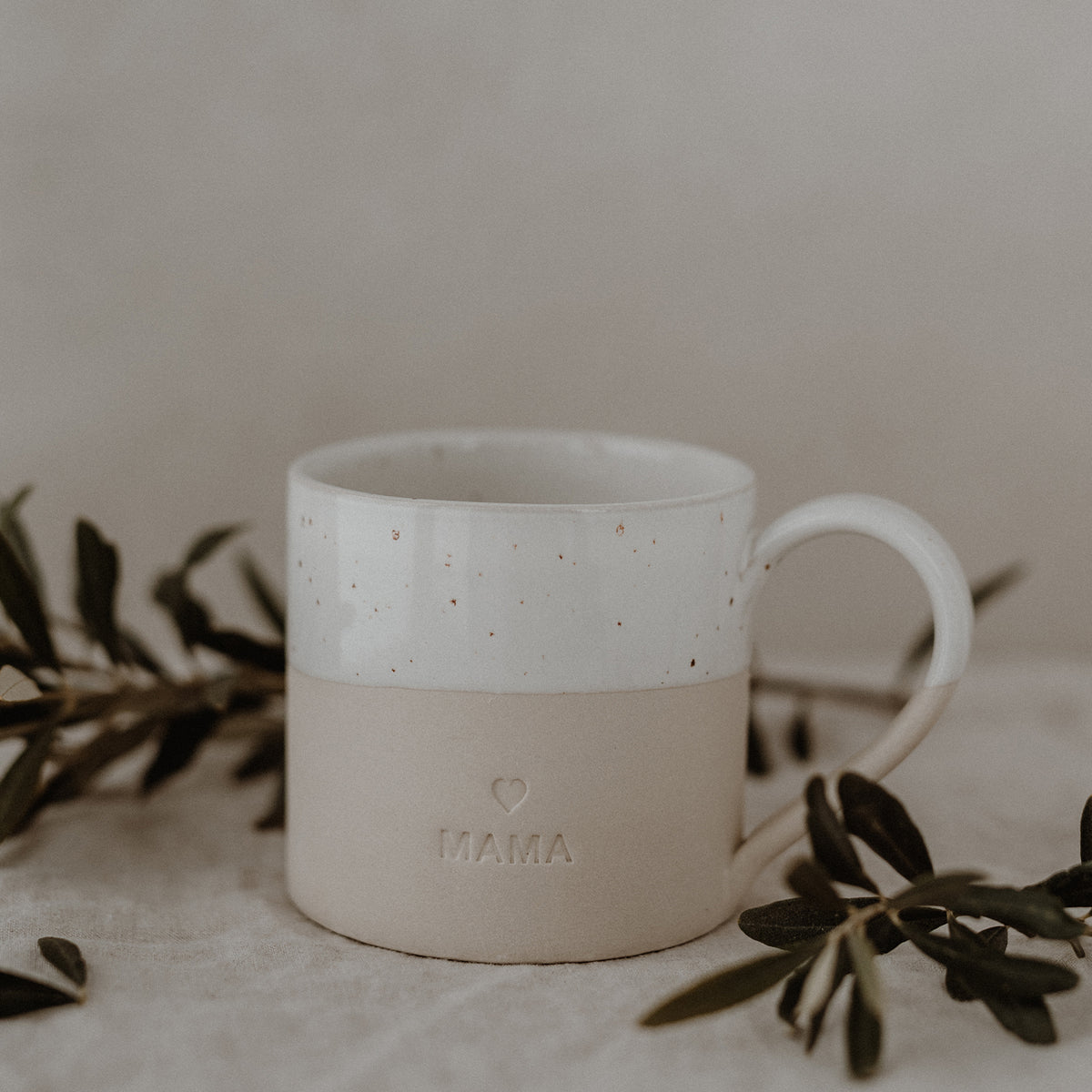 Große Tasse "Mama" - 450 ml (Natur)