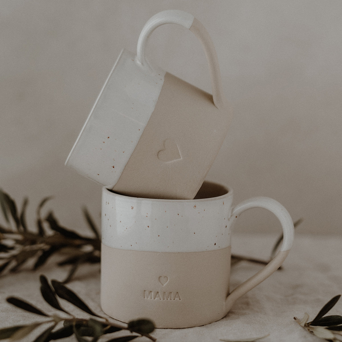 Große Tasse "Mama" - 450 ml (Natur)