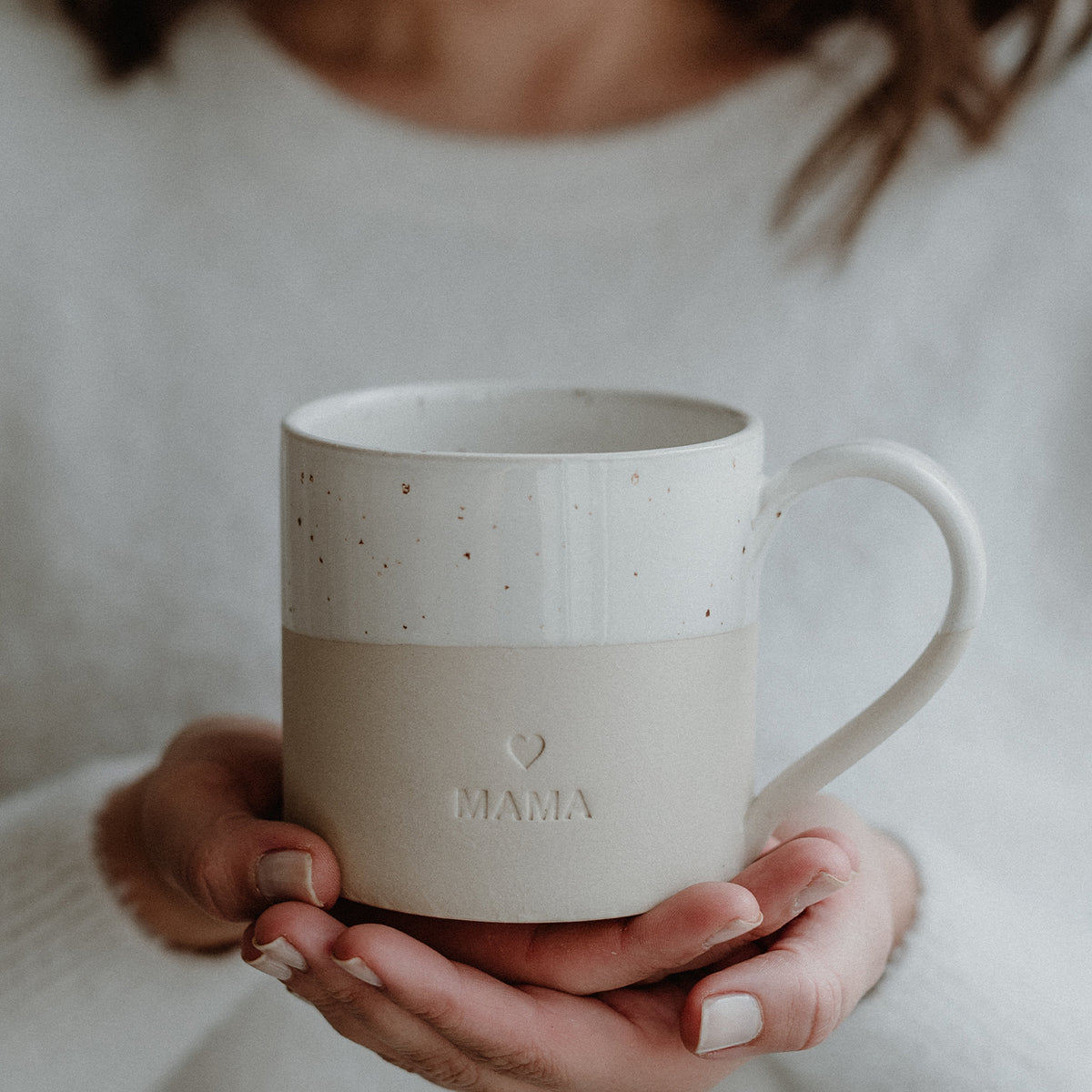 Große Tasse "Mama" - 450 ml (Natur)