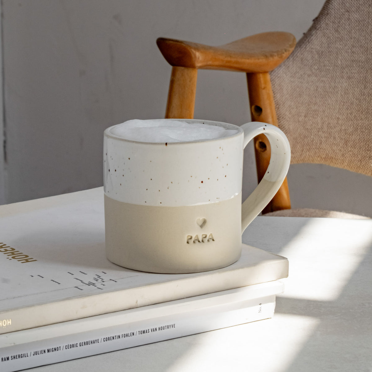 Große Tasse "Papa" - 450 ml (Natur)