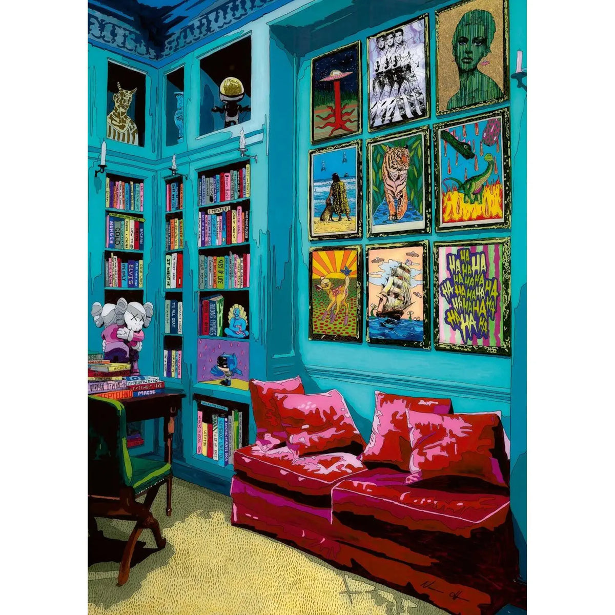 Room With Red Sofa