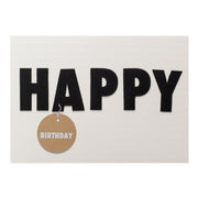 Ereigniskarte "Happy Birthday" - 12x17 cm (Weiß)