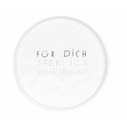 Frühstücksteller "DINING - Für dich stehe ich sogar..." (Weiß)
