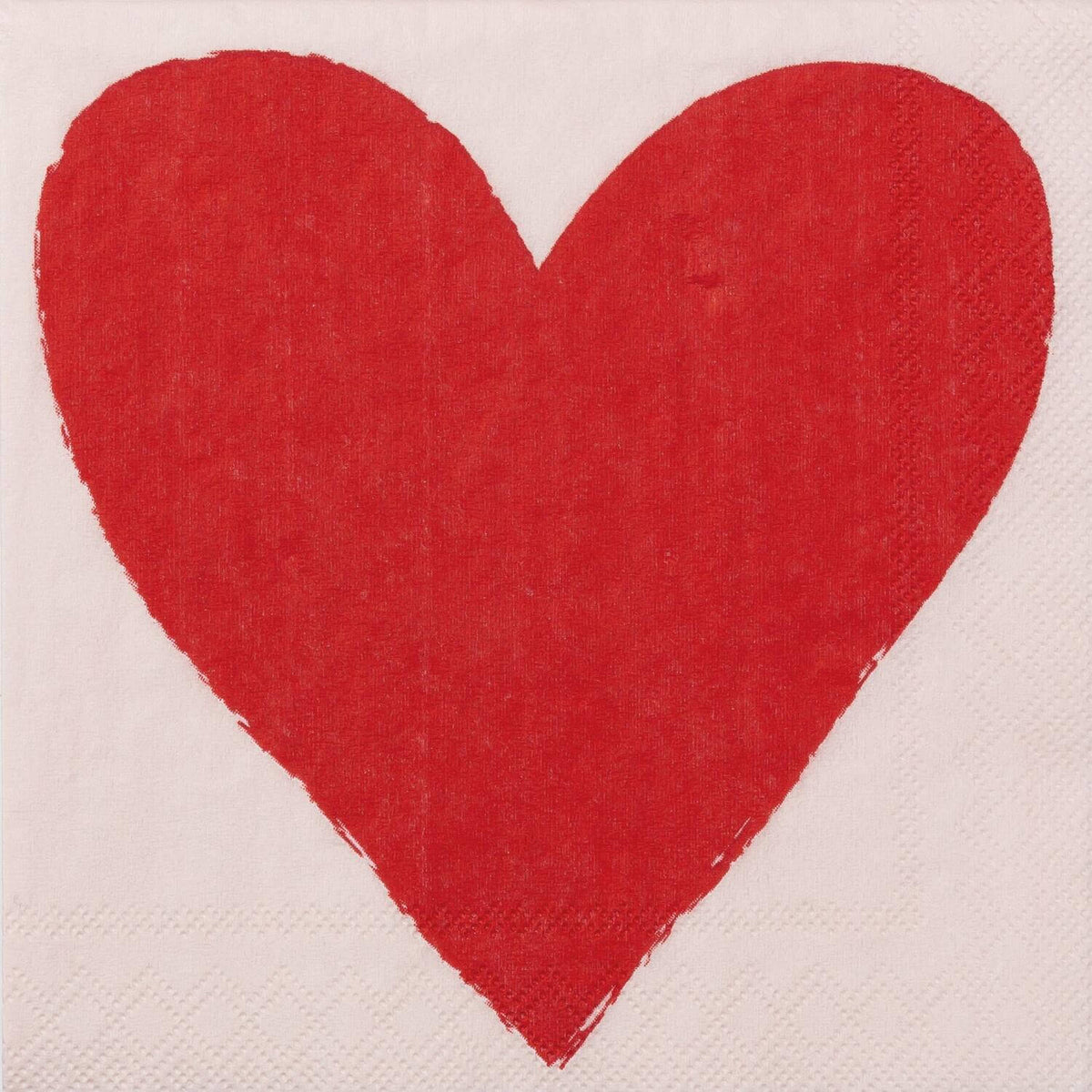 Cocktailservietten "Herz" - 12,5x12,5 cm (Rot)