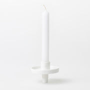 Flaschenlicht für Stabkerze - 8x6 cm (Weiß)