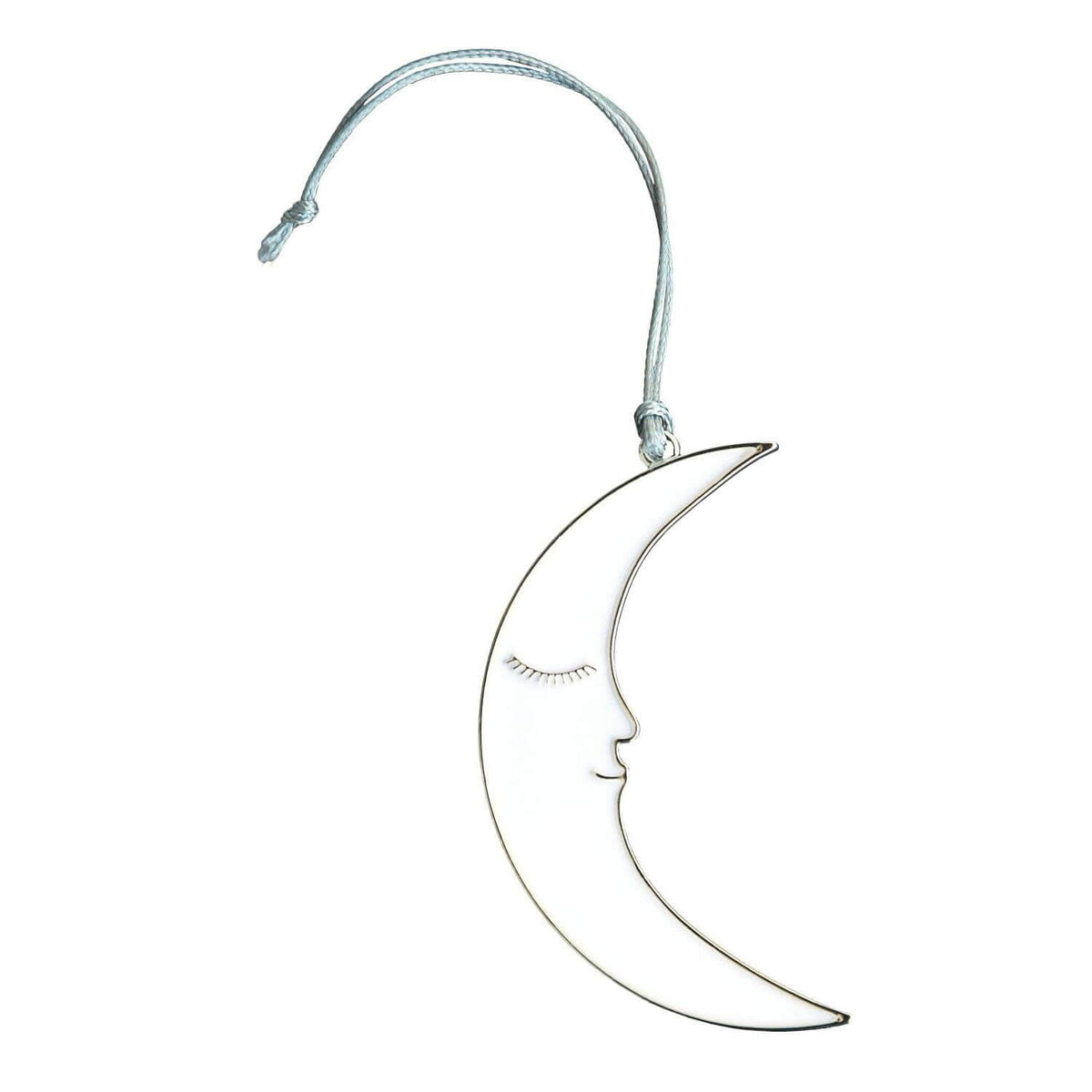 Ornament "Mond" - 1,5x6 cm (Silber)