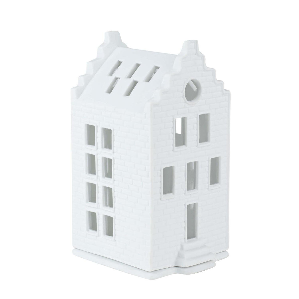 Lichthaus "Kleines Backsteinhaus" - 16 cm (Weiß)