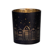 Glanzlicht "Lichthäuser" - 7x8 cm (Schwarz/Gold)