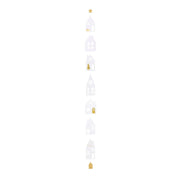 Häuschenkette "Winterstadt" - 83,5 cm (Weiß/Gold)