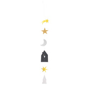 Deko-Kette "Winternacht" (Weiß/Gold/Schwarz)