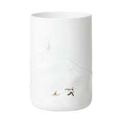 Vase "Schneetag - Hundeschlitten" (Weiß/Gold)