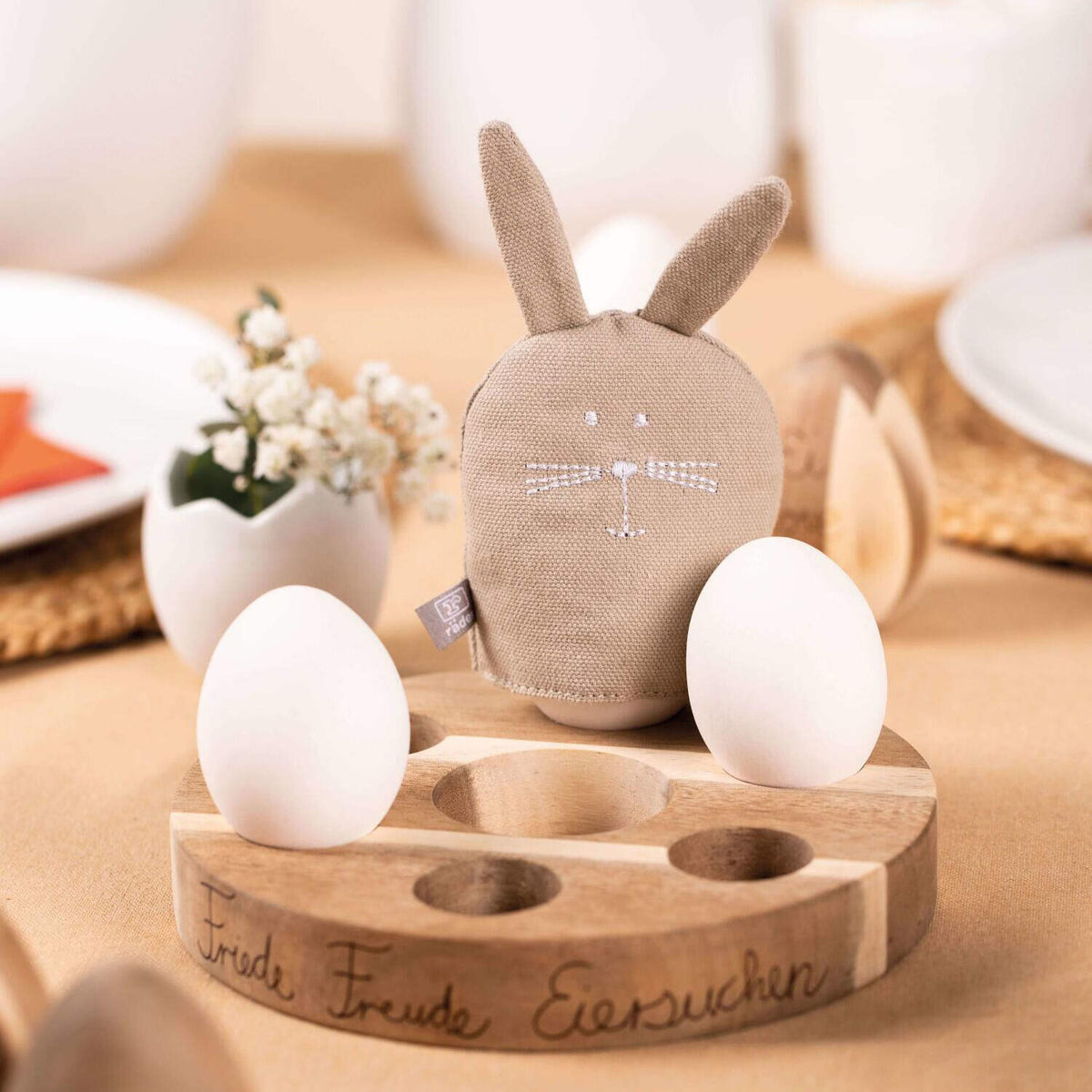 Porzellanei "OSTERN - Spitzen" - Klein (Weiß)
