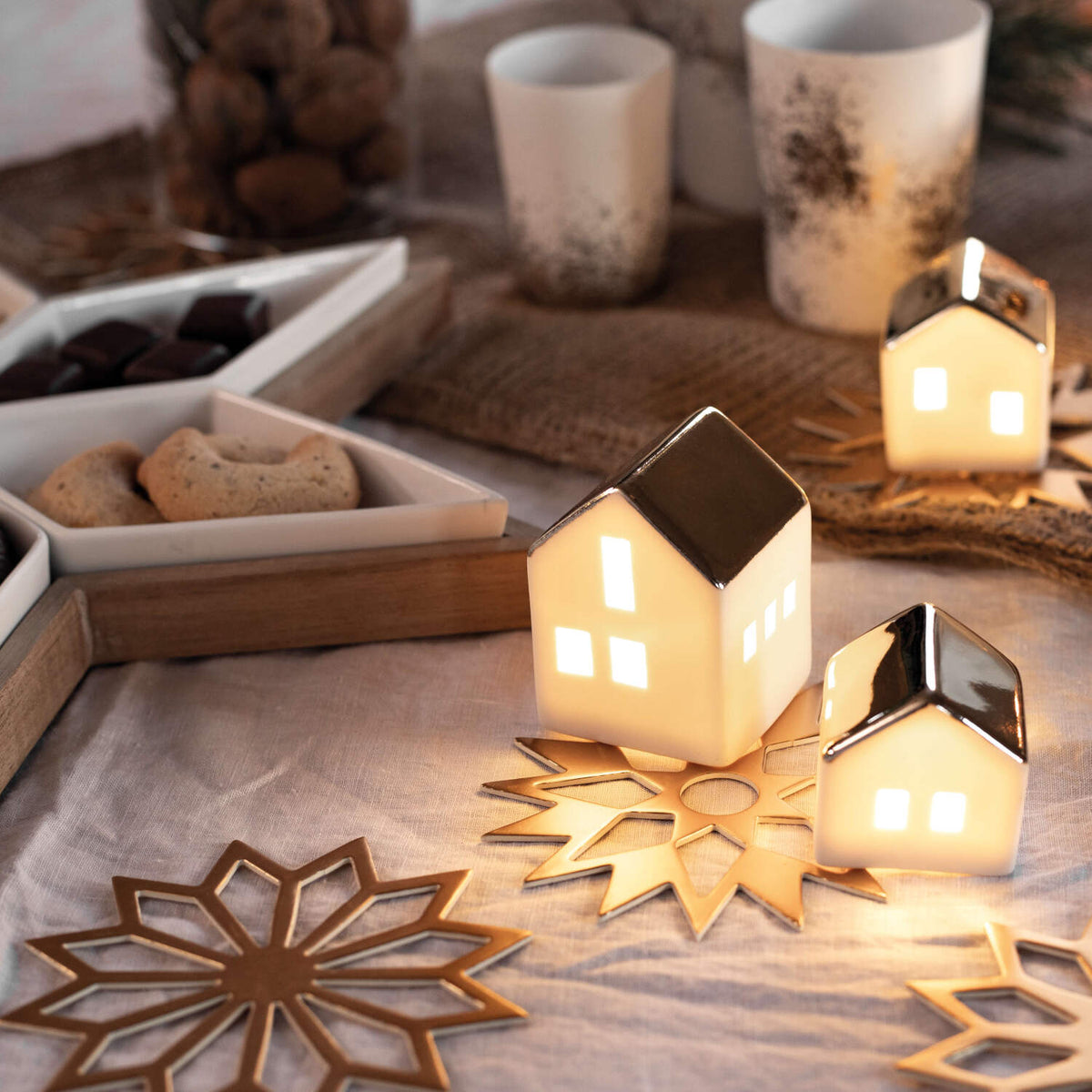 Mini LED Lichthaus "LIVING - Klein" (Weiß)