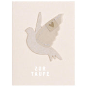 Mini-Karte "Zur Taufe" (Beige)