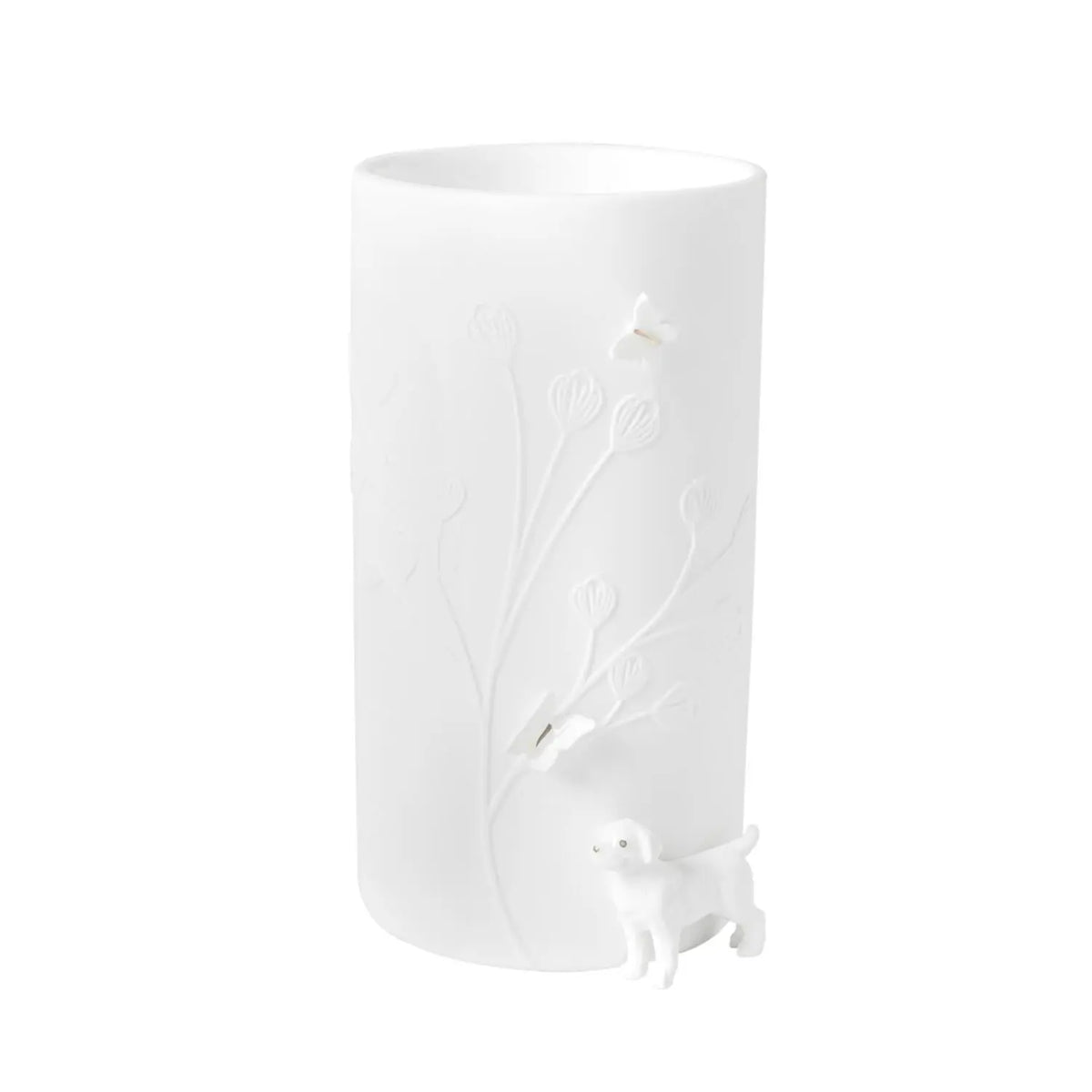 Vase "Hund stehend" (Weiß)