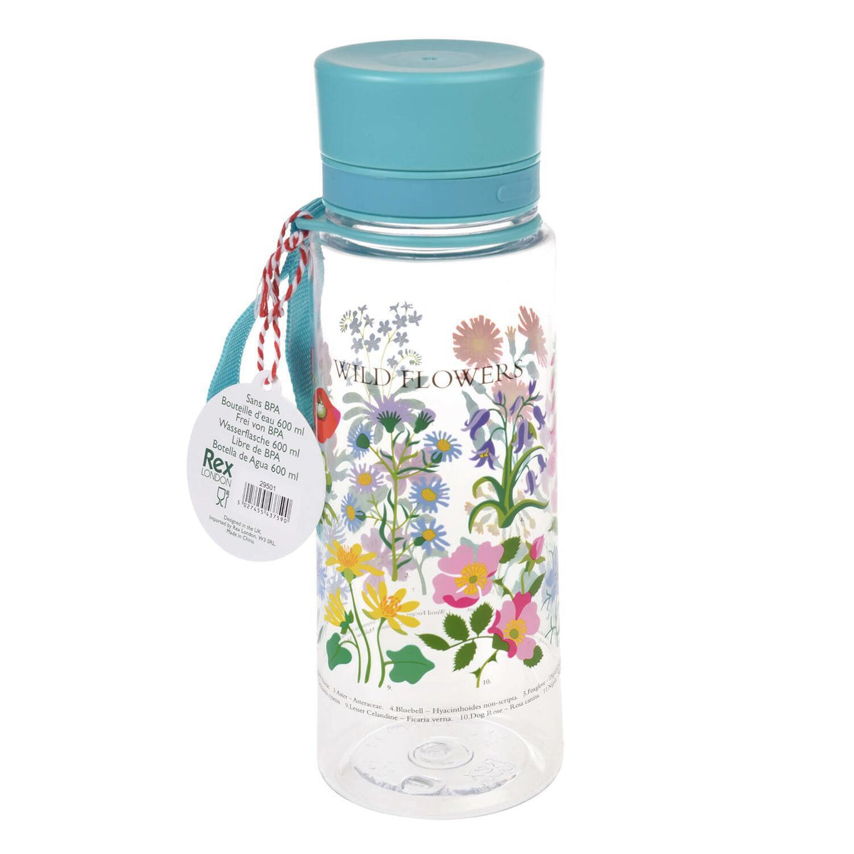 Trinkflasche für Kinder "Wild Flowers" - 600 ml (Bunt)