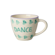 Jumbo Tasse aus Keramik "Dance" - 420 ml (Weiß/Mint)