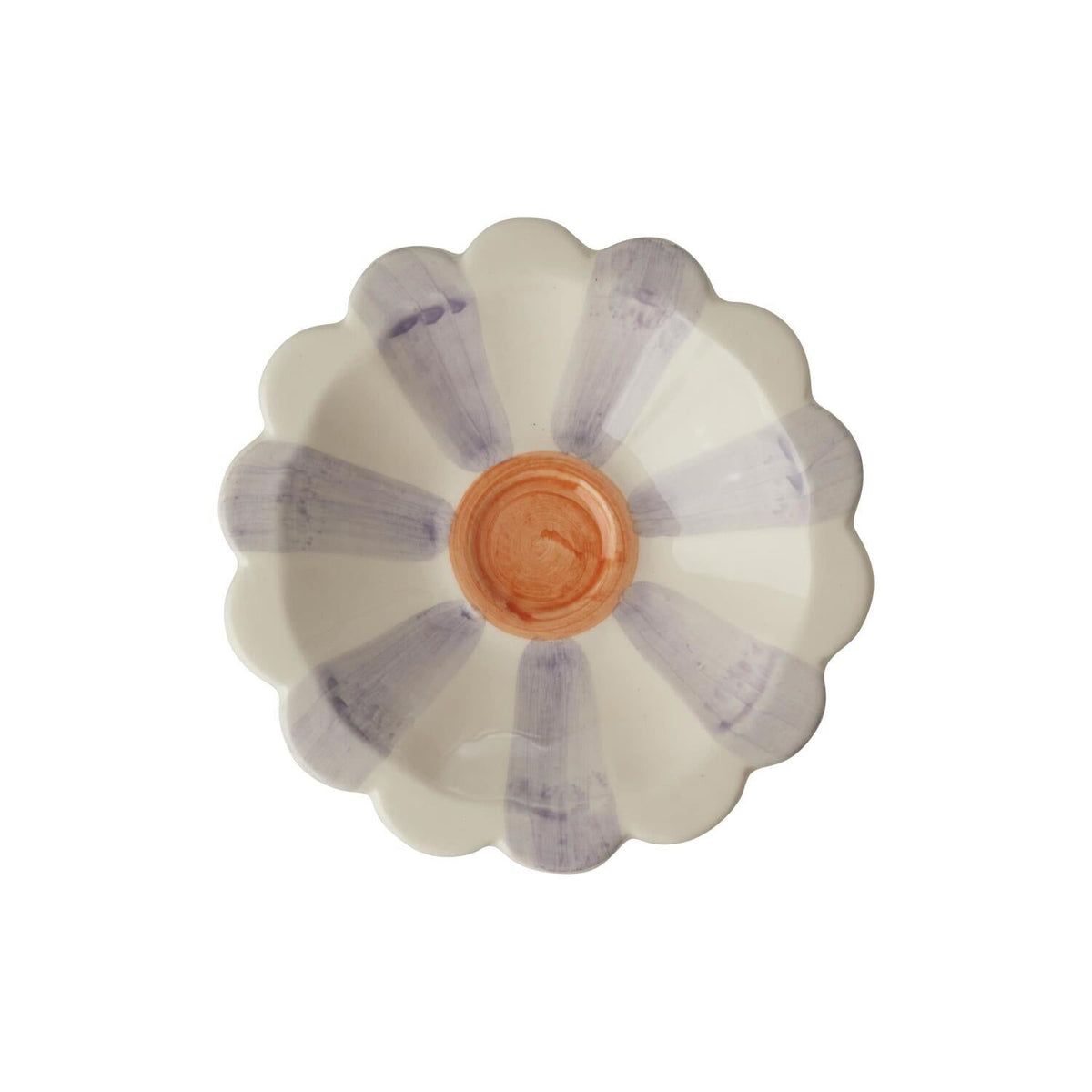 Keramik Schale "Stripes" (Lavendel/Weiß)