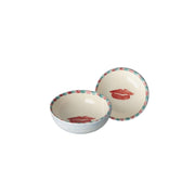 Keramikschale "Lips" - 100 ml (Weiß/Rot)