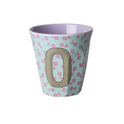 Melamin Becher "Buchstabe O - Flowers" - M (Bunt)