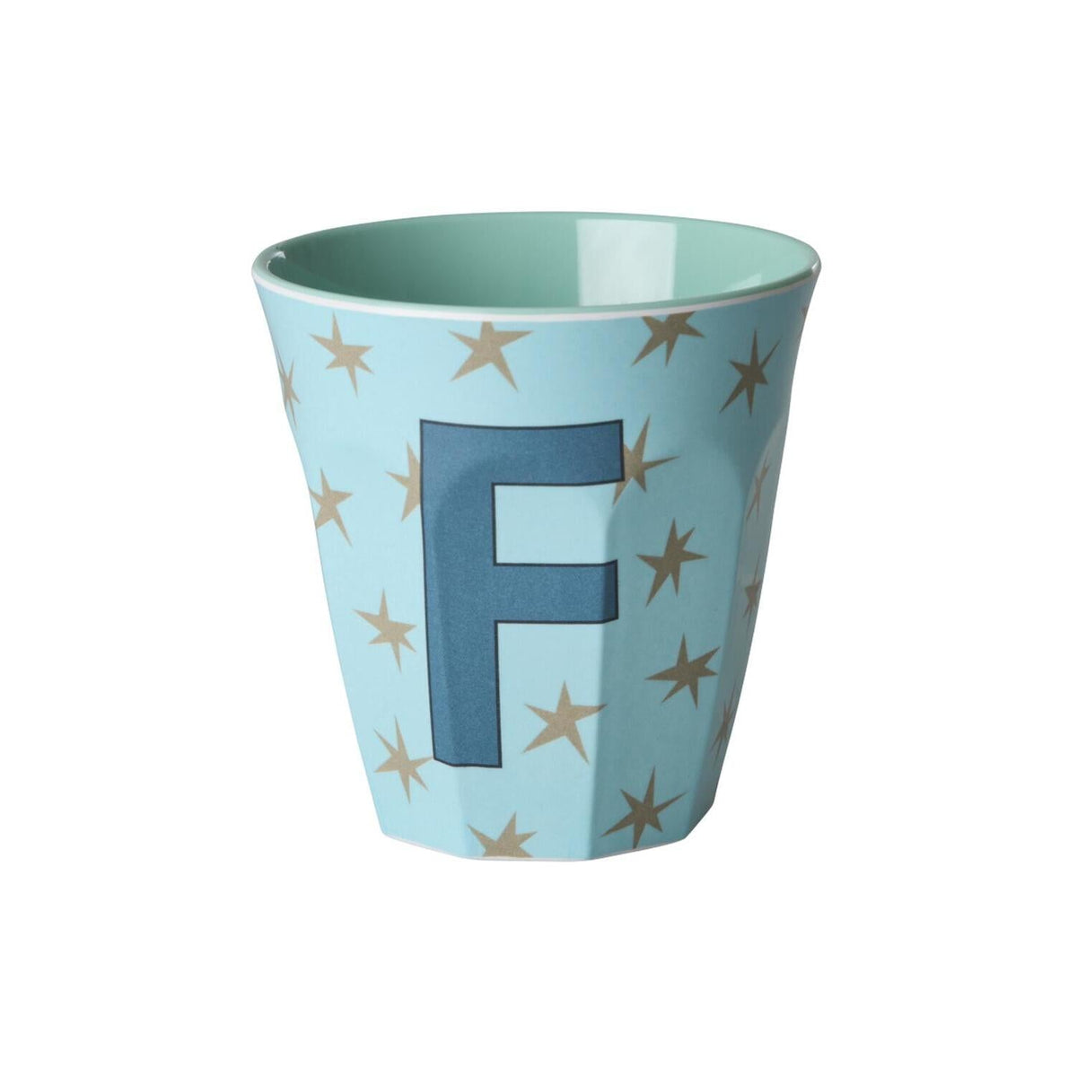 Melamin Becher "Buchstabe F - Stars" - M (Bunt)