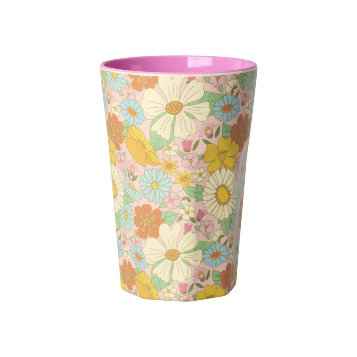 Melamin Becher "Flower Power" - 400 ml (Bunt)