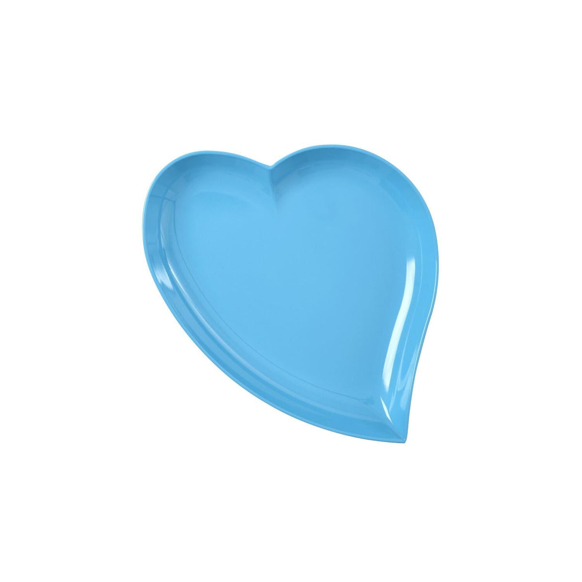 Melamin Teller "Herz" - 20,5x15,4 cm (Solid Blue)