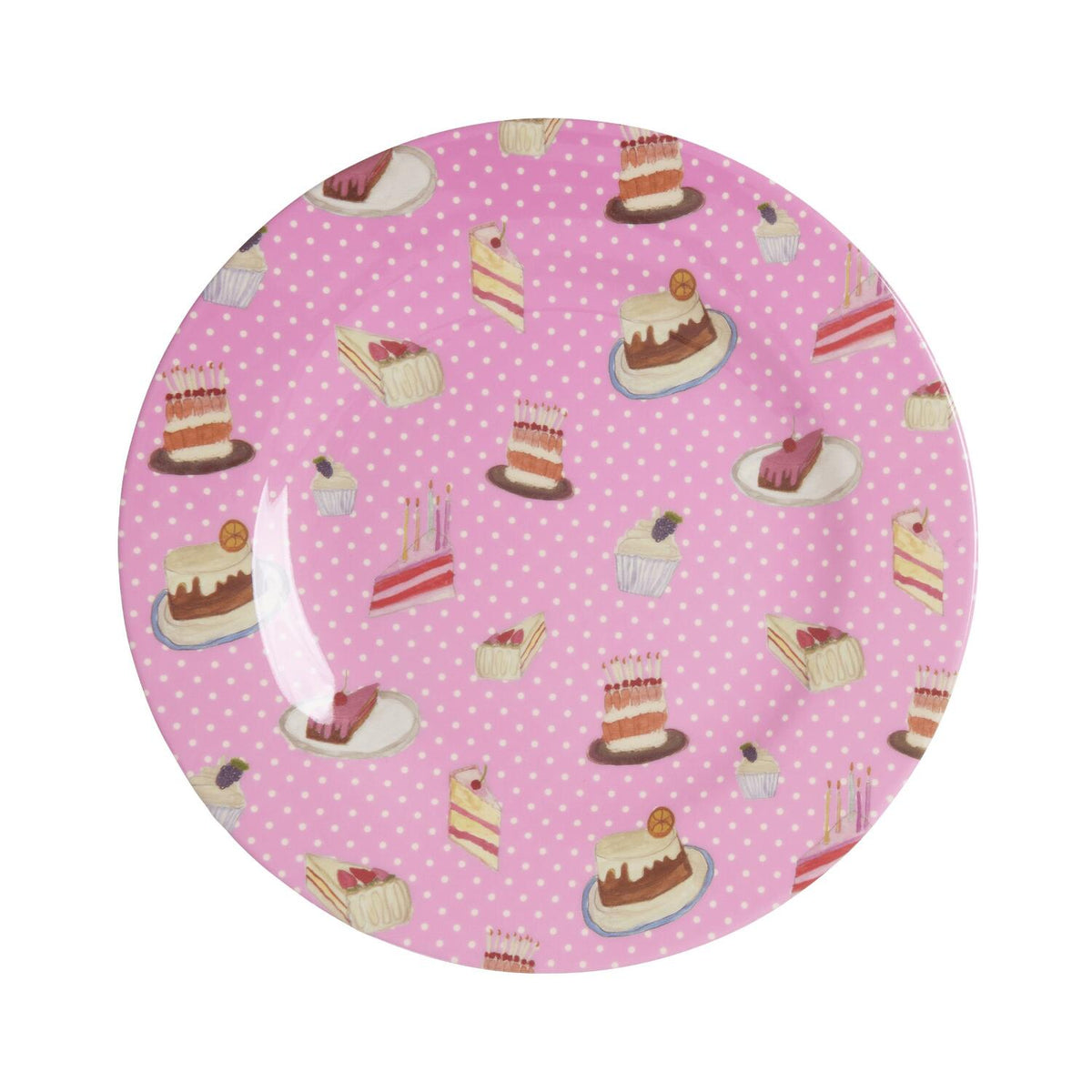 Melamin Kinderteller "Sweet Cake" - 20 cm (Bunt)