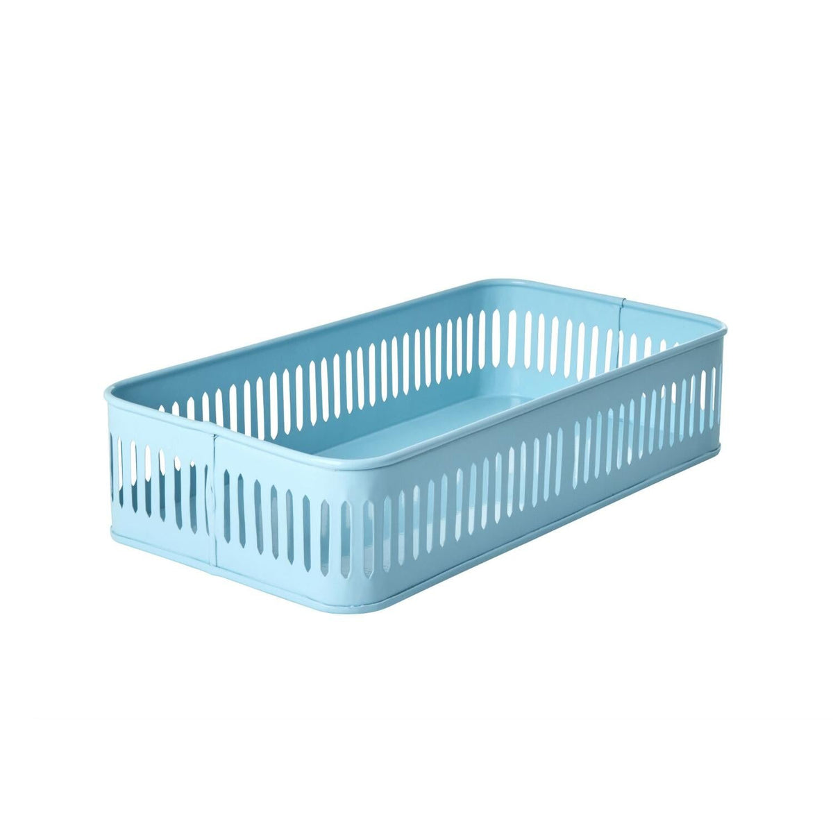 Tablett aus Metall im 2er-Set - 34,5x18x7,5 cm (Mint/Soft Plum)