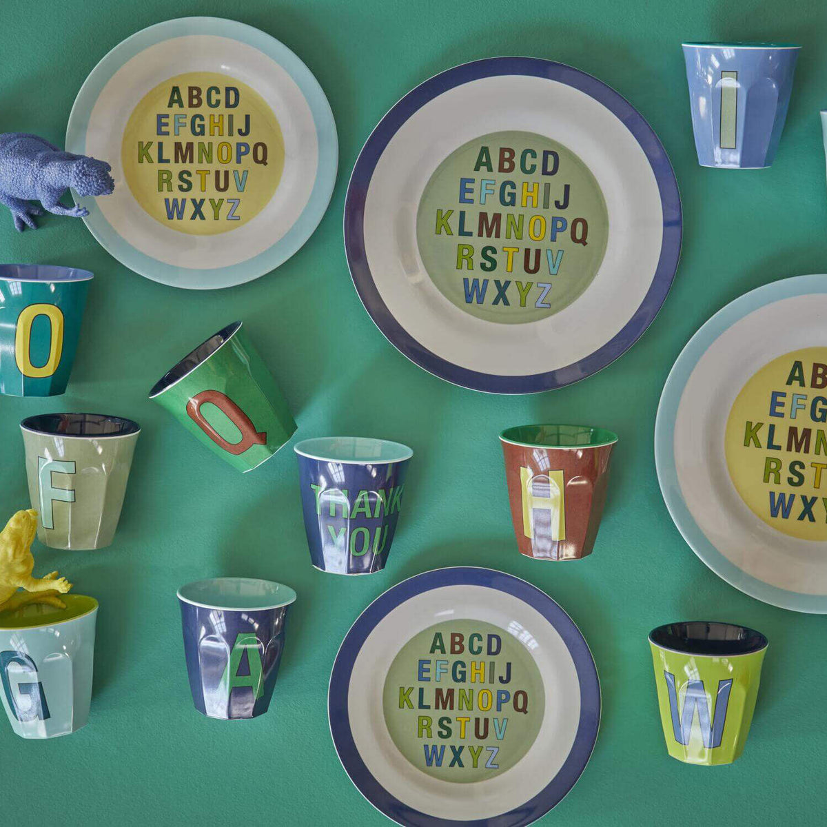 Melamin Essteller "Alphabet" (Blau)